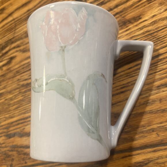 TWO Portmeirion Seasons FLOWERS By Susan Williams-Ellis Blue Mugs 4.5" TALL EXC! - Picture 3 of 7